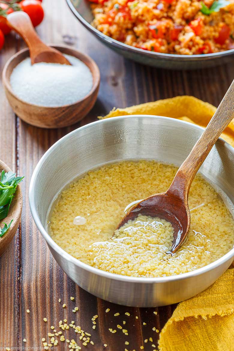 Zutaten f&uuml;r das Bulgur Kochen