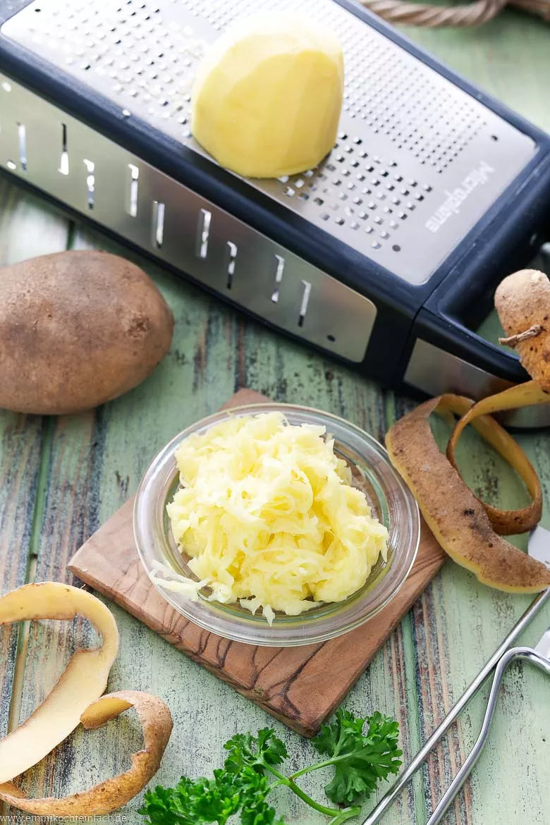 Zutaten zum Kartoffelpuffer selber machen
