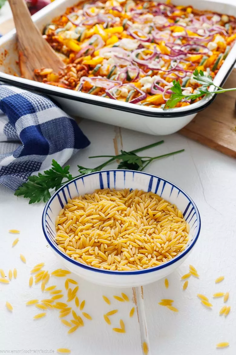 Kritharaki – die Hauptzutat für den Auflauf