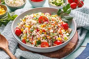 Fertig ist dein selbstgemachter Reissalat!