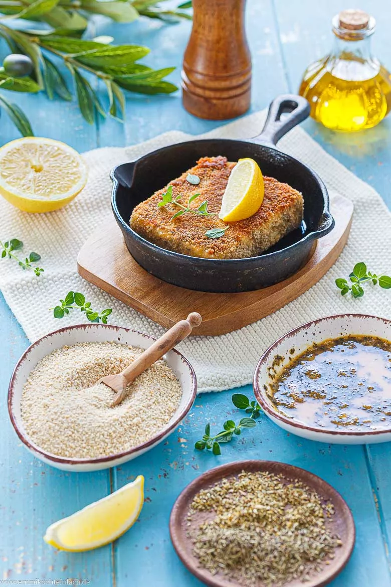Zutaten für Saganaki aus der Bratpfanne