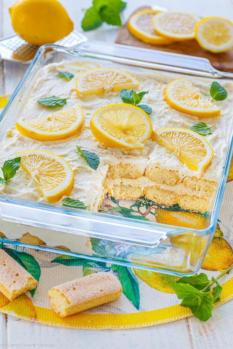 Cremiges Tiramisu mit Zitrone