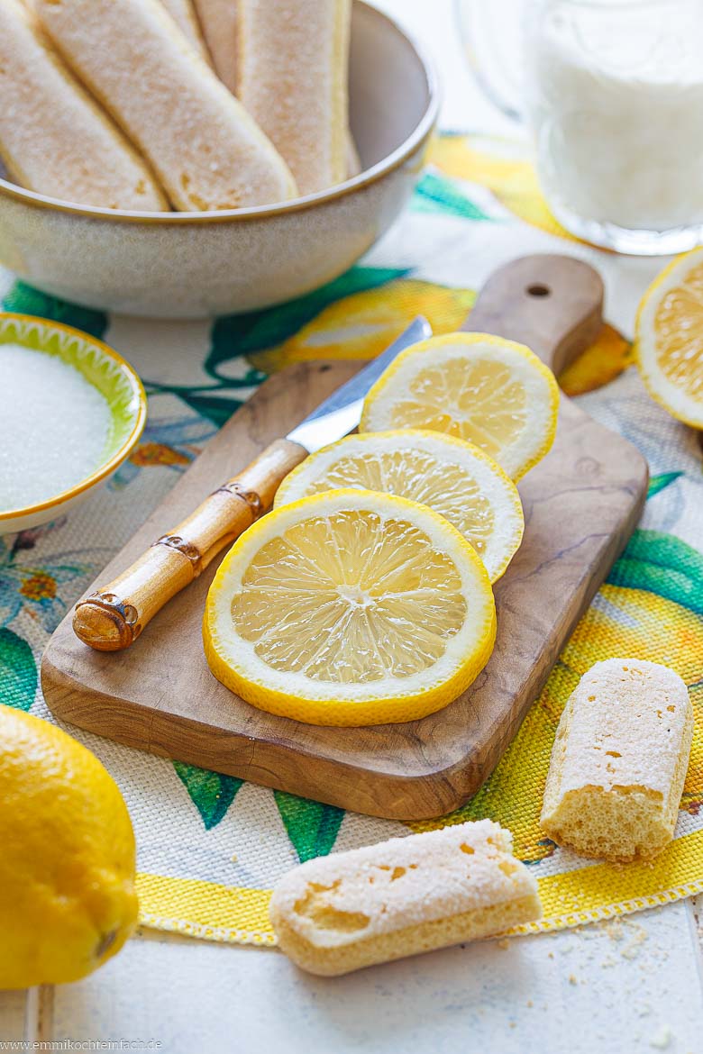 Zutaten für mein Zitronen-Tiramisu