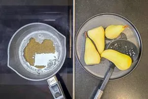 Birnen abtropfen lassen.