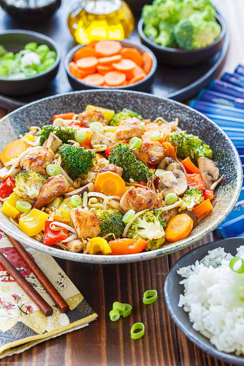 Chop Suey mit Hähnchen