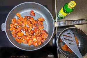 Hähnchen in der Pfanne anbraten