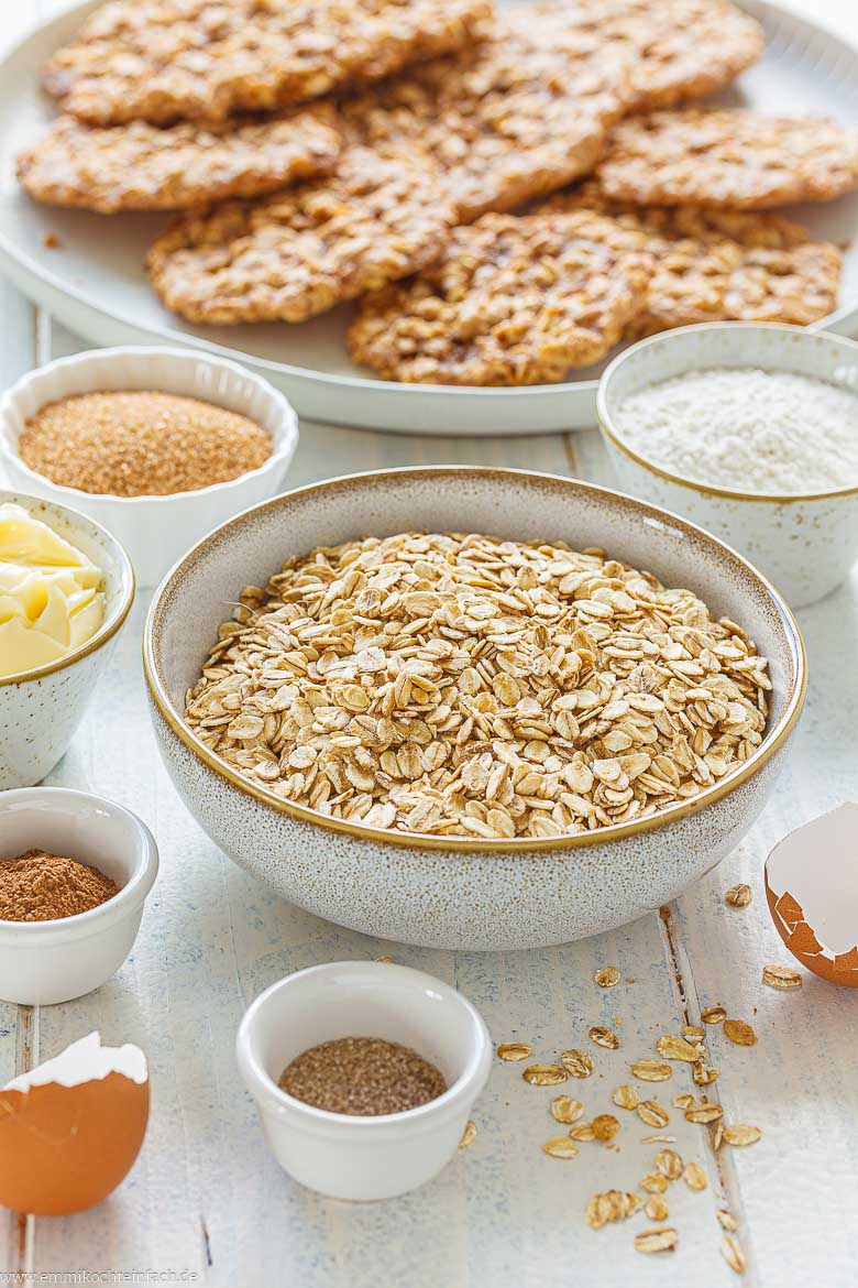 Zutaten für Haferkekse