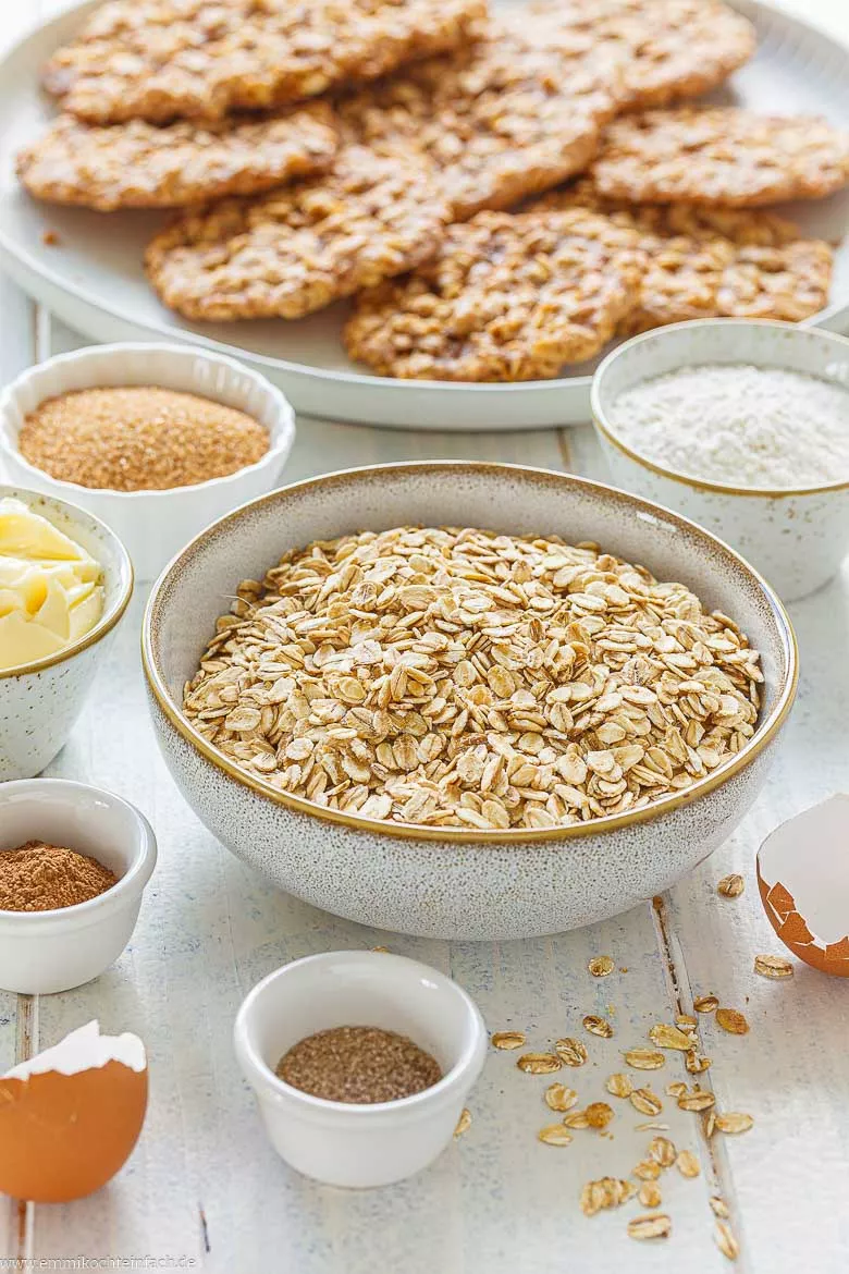 Zutaten für Haferkekse