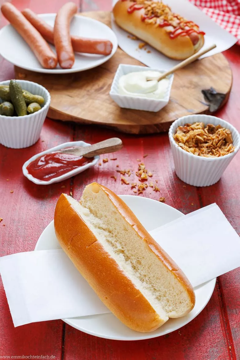 Zutaten für mein Hotdog-Rezept