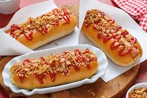 Fertig sind die leckeren Hotdogs