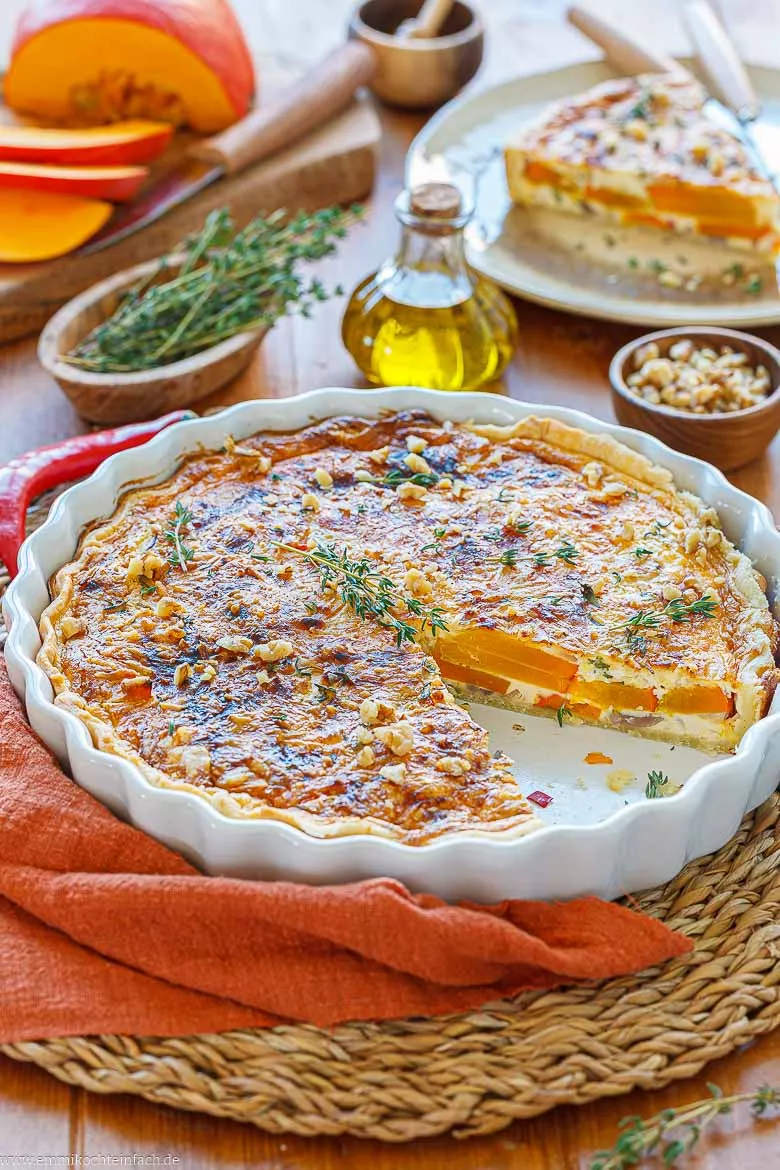 Vegetarische Kürbisquiche