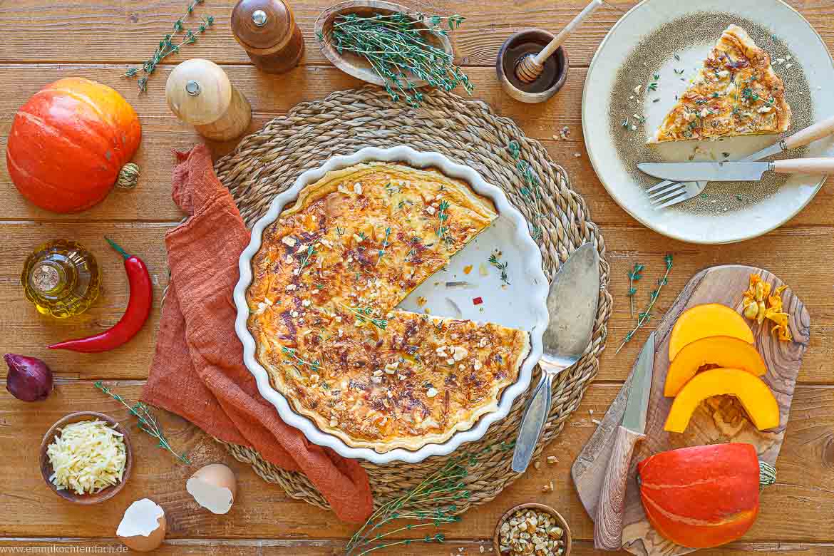 Kürbis-Quiche Rezept