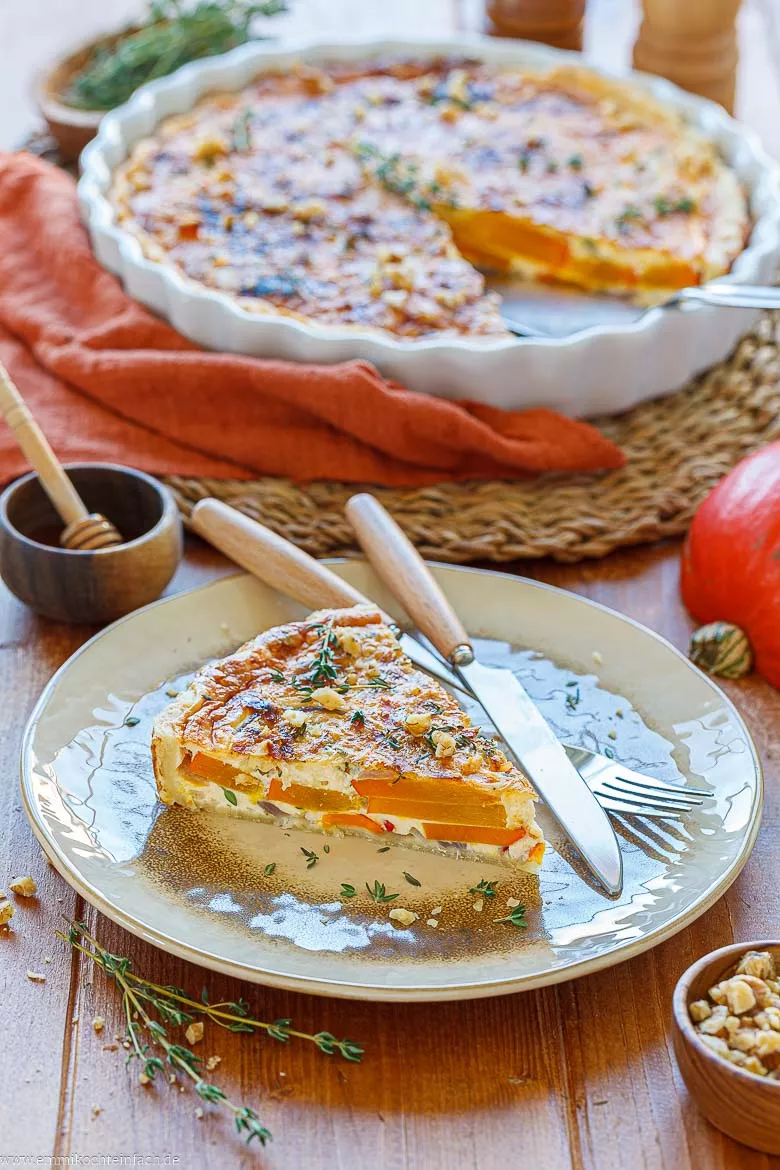 Herzhaft und herbstlich: Kürbisquiche!