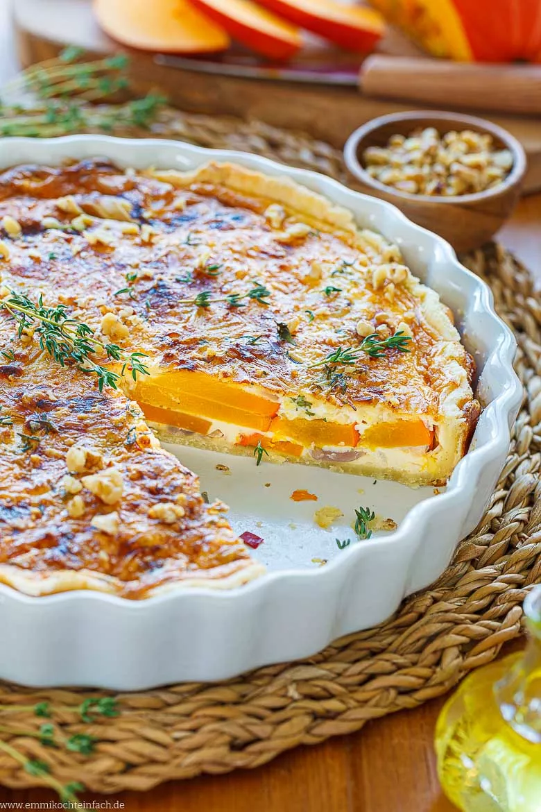 Einfache Kürbisquiche