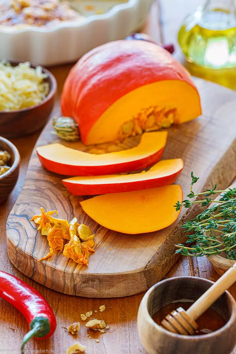 Hauptzutat für die Kürbisquiche: Hokkaido-Kürbis