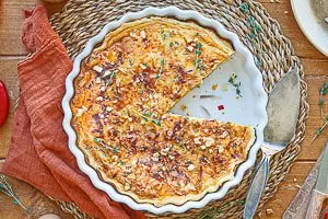 Fertig ist die Kürbis-Quiche!