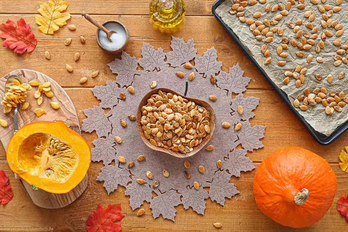 Rezept für Kürbiskerne Rösten