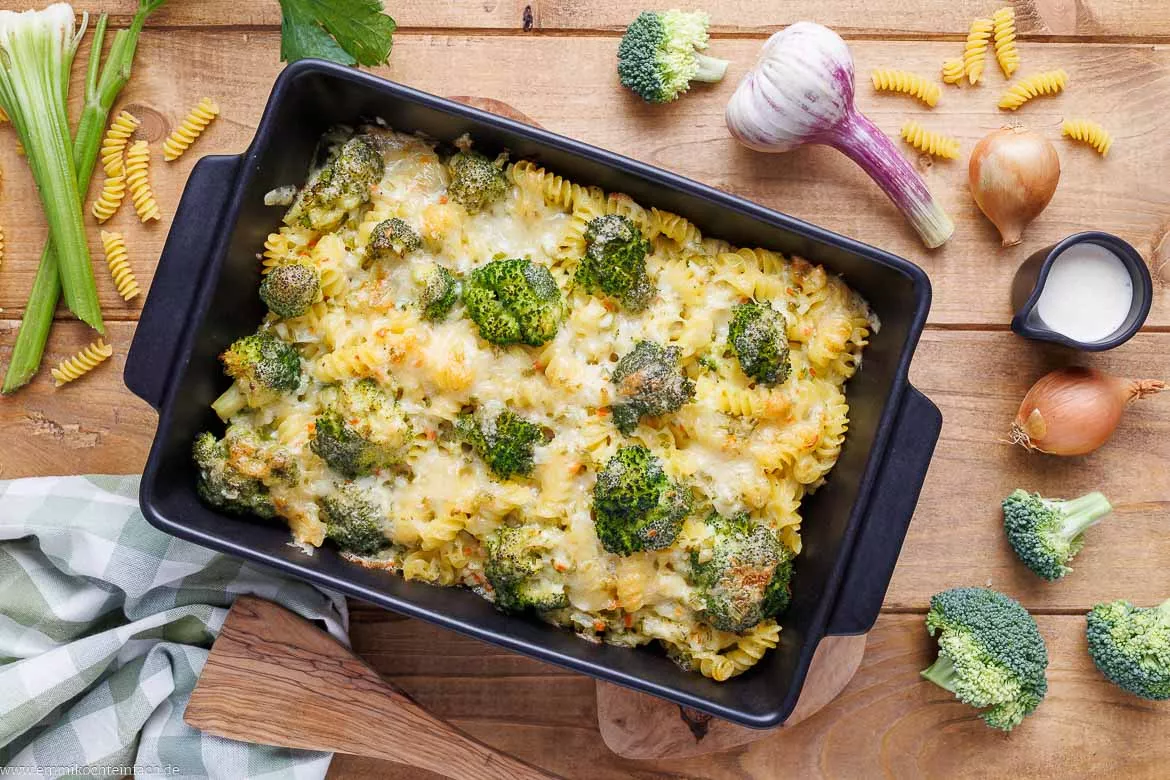 Rezept für Brokkoli-Nudel-Auflauf
