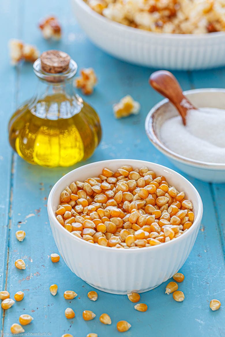 Für dein selbstgemachtes Popcorn benötigst du als Hauptzutat Mais.