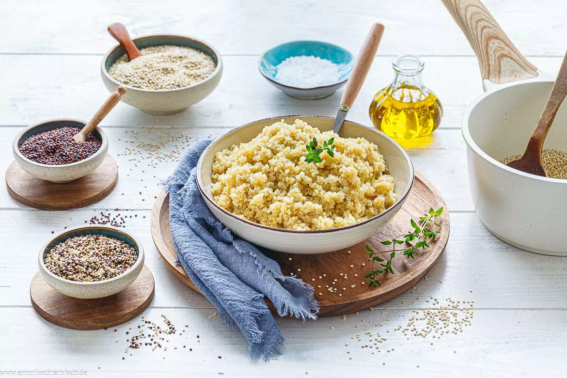 Rezept für das Quinoa Kochen