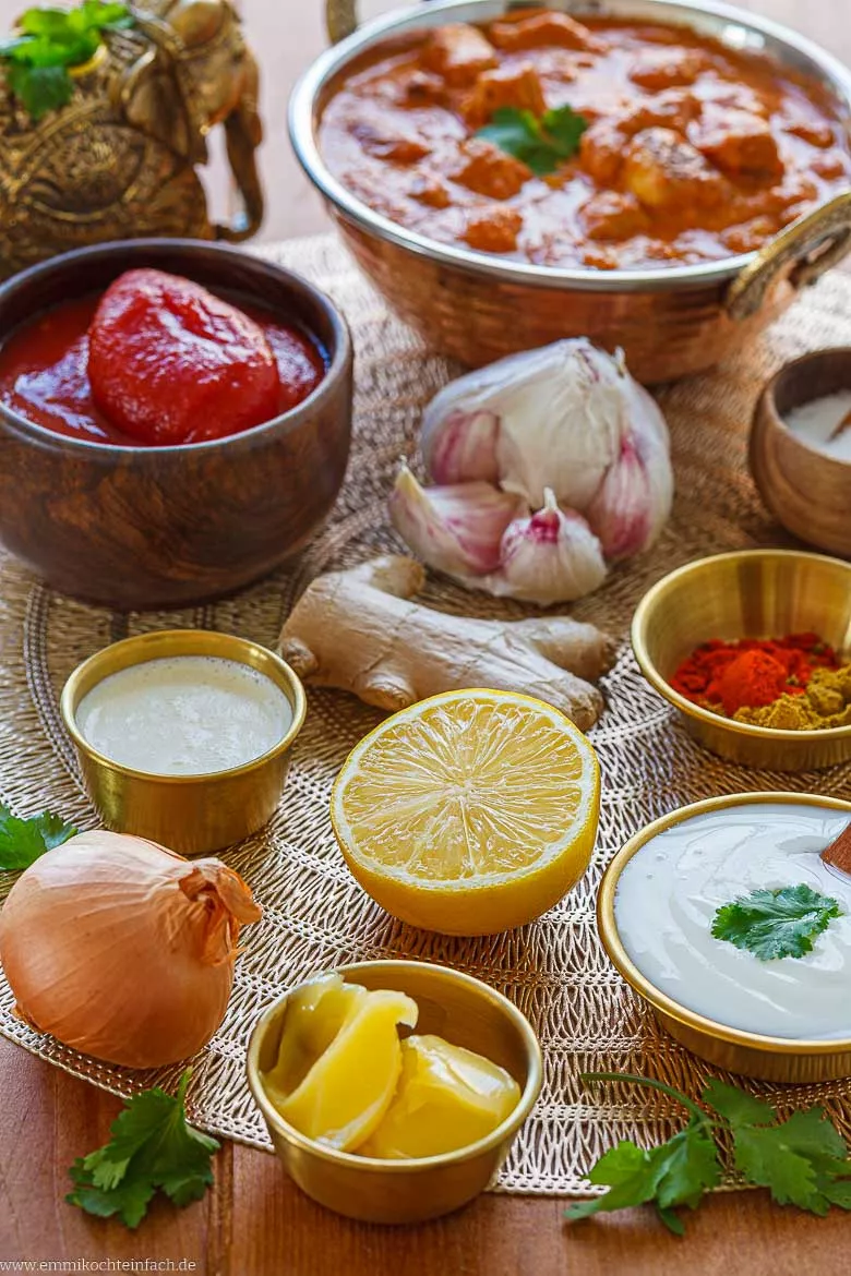 Zutaten für Butter Chicken