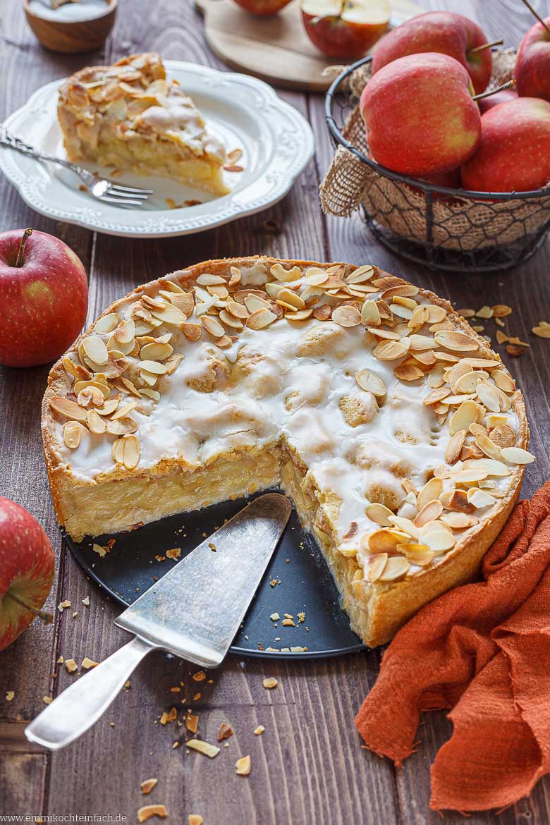 Weltbester gedeckter Apfelkuchen