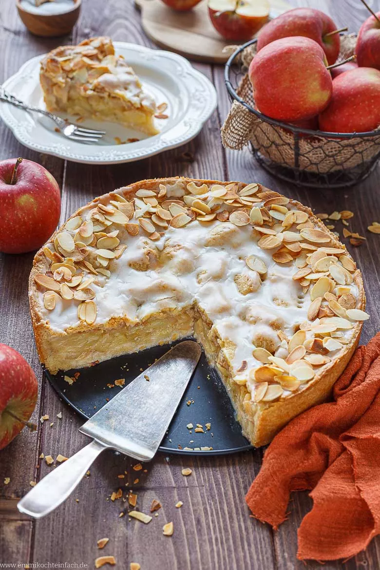 Weltbester gedeckter Apfelkuchen