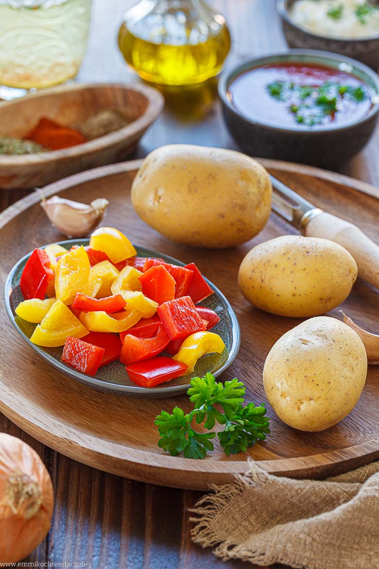 Zutaten für Kartoffelgulasch