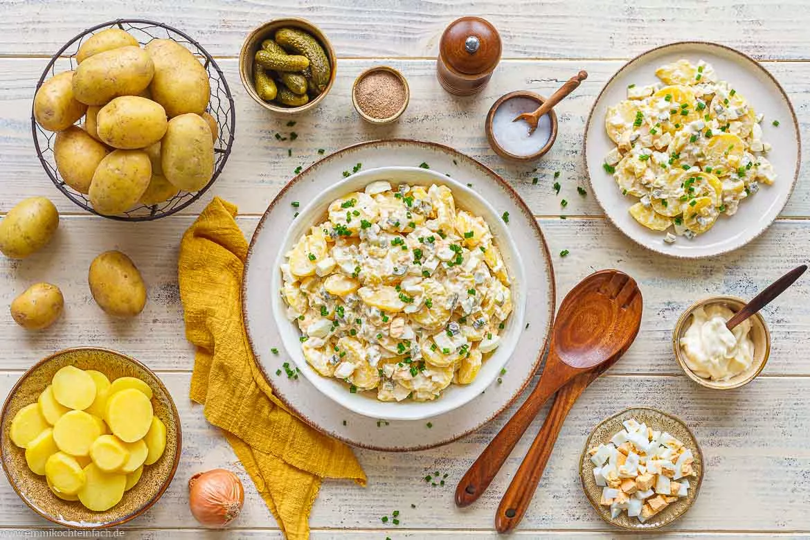 Rezept für Kartoffelsalat mit Mayo