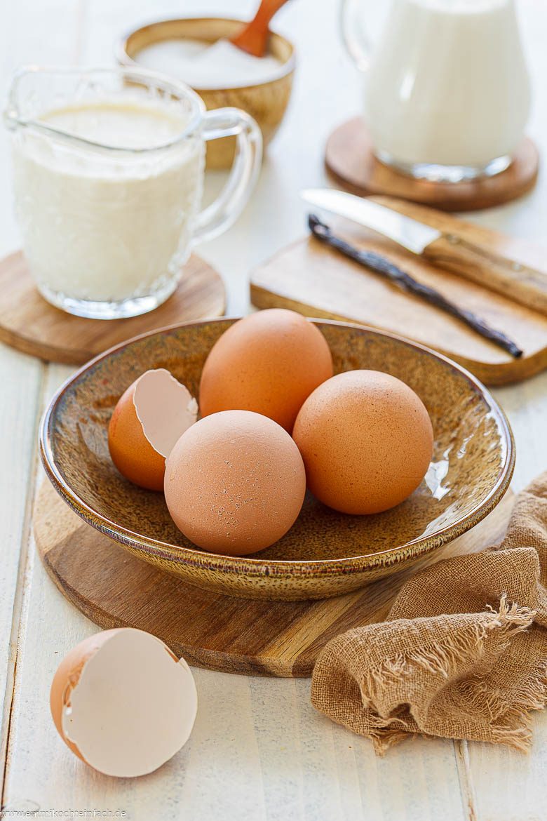 Zutaten für Crème brûlée