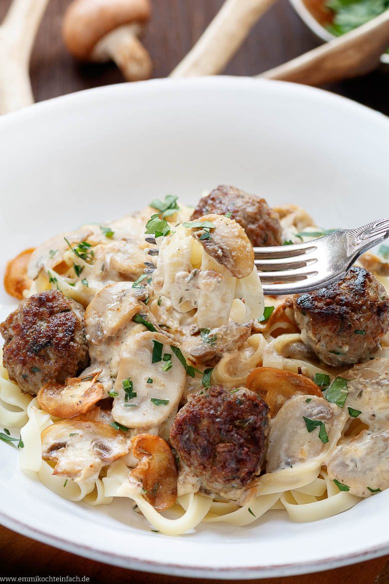 Rezept für Nudeln mit Pilzen