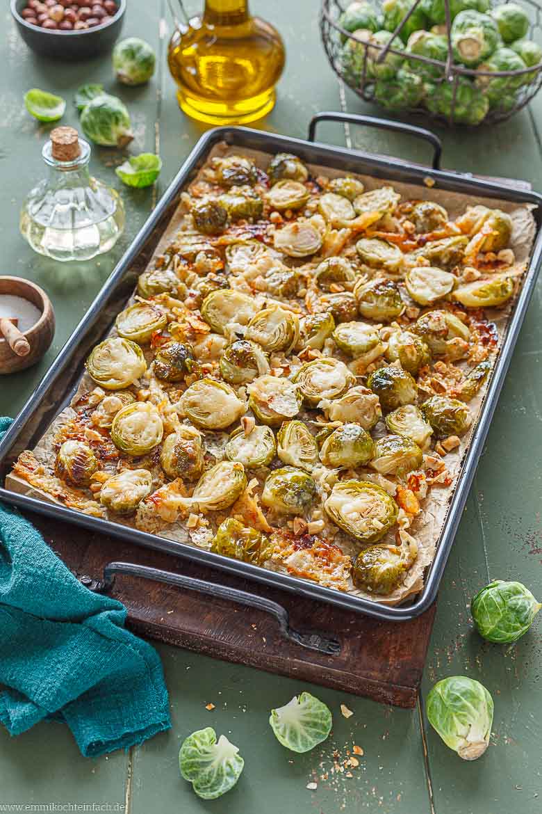 Rosenkohl auf dem Backblech