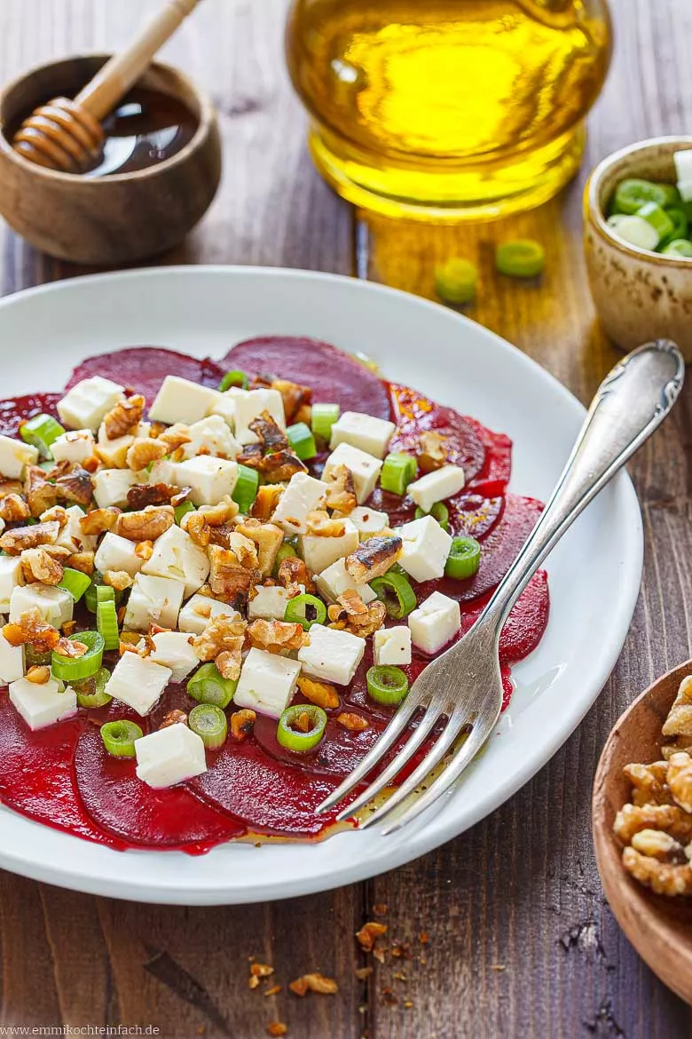 Rote Bete Carpaccio – einfache und schnelle Vorspeise