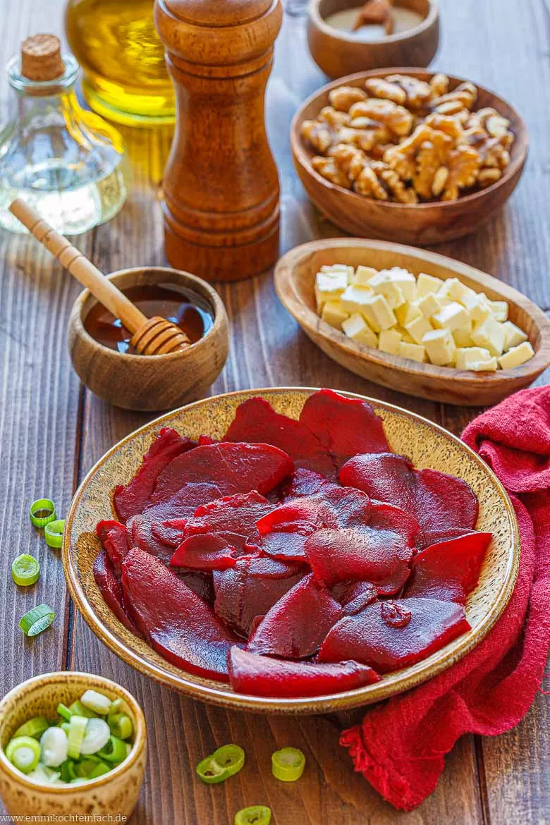 Zutaten für Rote Bete Carpaccio
