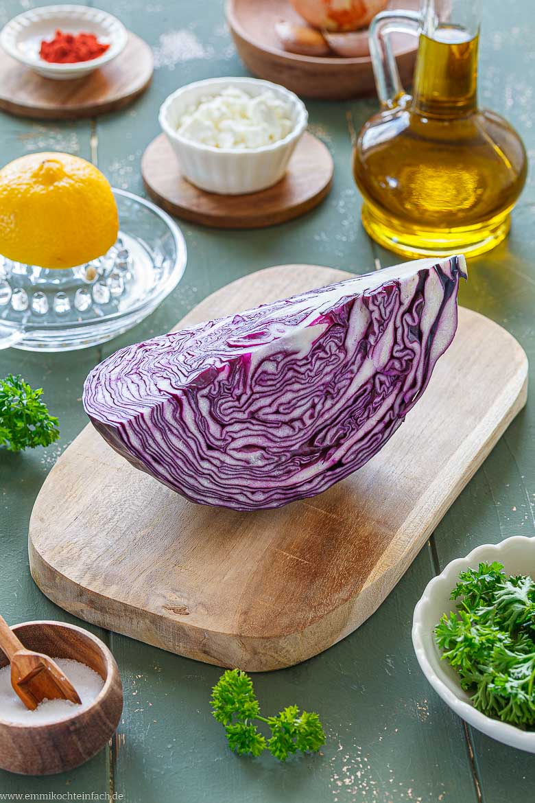 Zutaten für Rotkohlsalat