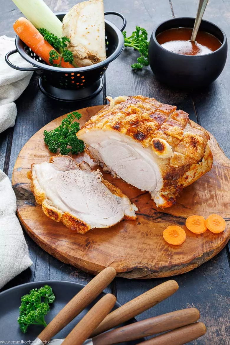 Einfacher Krustenbraten mit knuspriger Schwarte