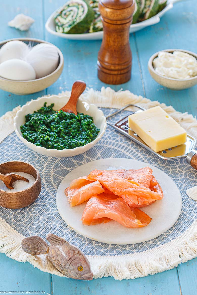 Zutaten für die Lachsrolle
