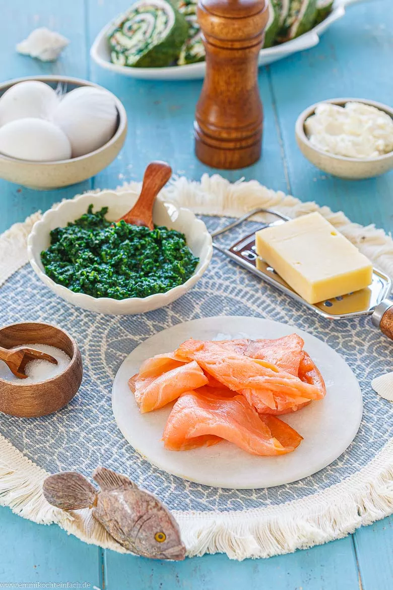 Zutaten für die Lachsrolle