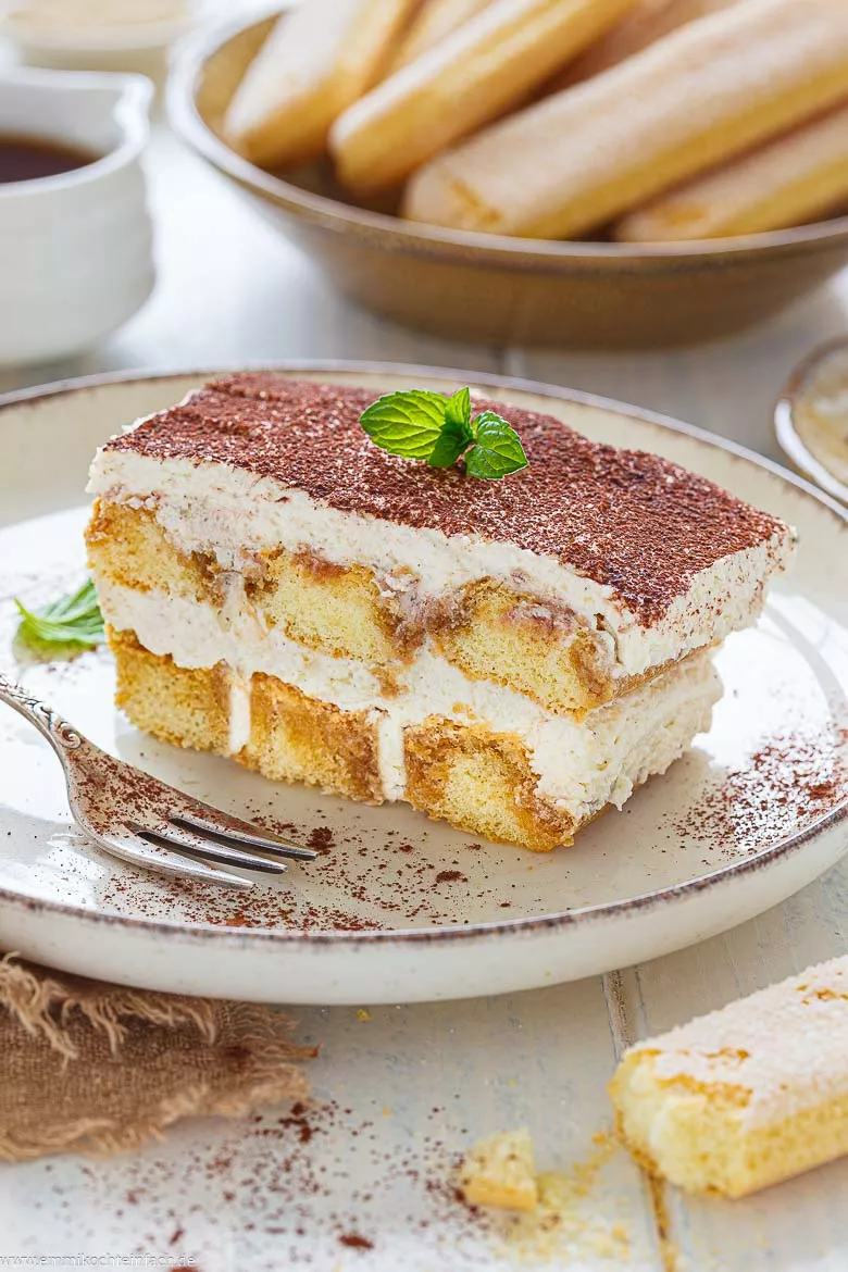 Italienisches Dessert mit Mascarpone und Sahne