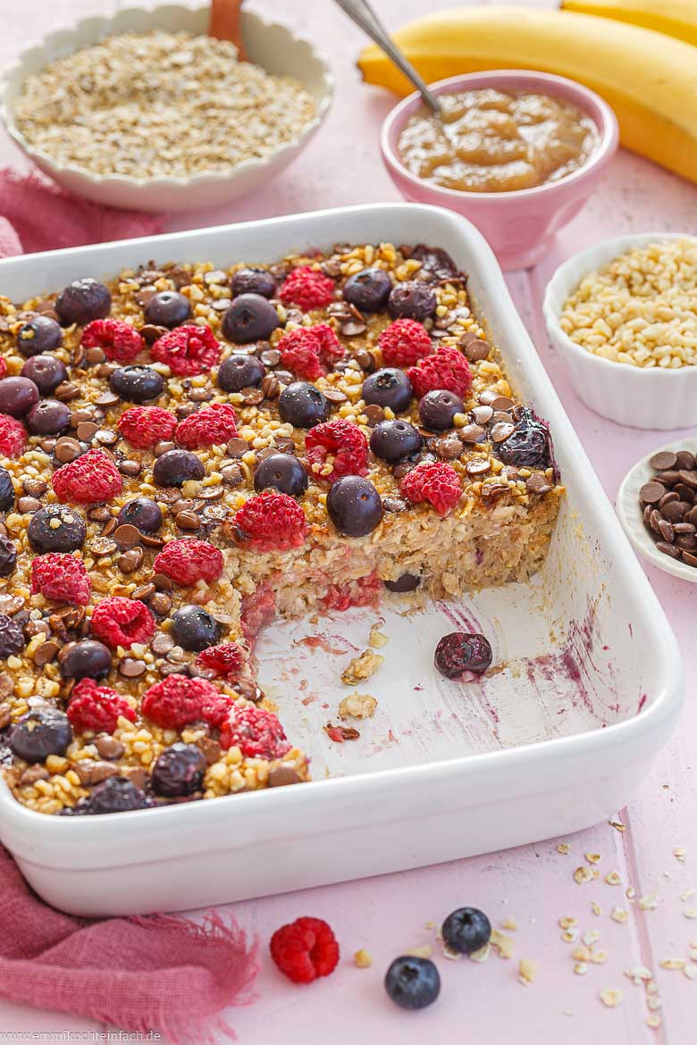 Baked Oats mit Beeren