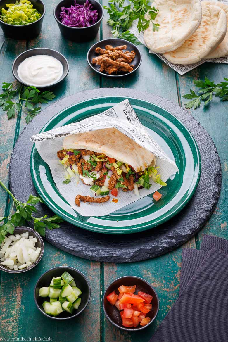 Zutaten zum Döner selber machen