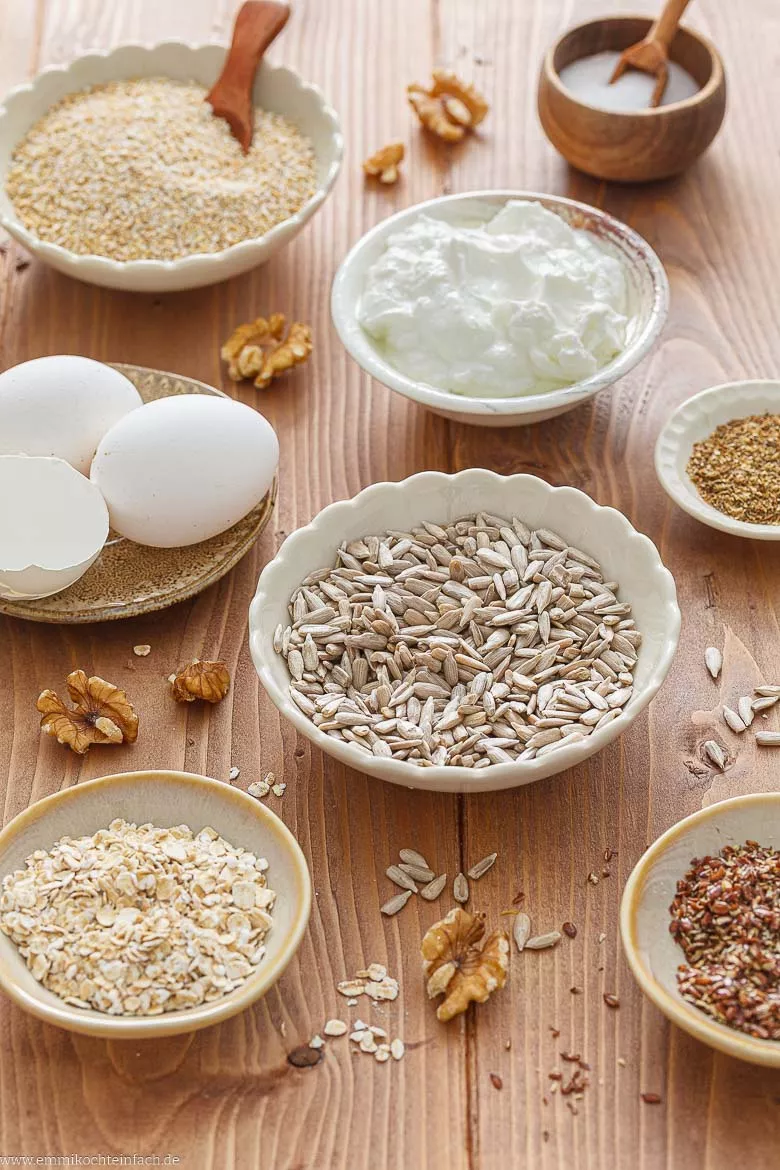 Zutaten für Eiweißbrot