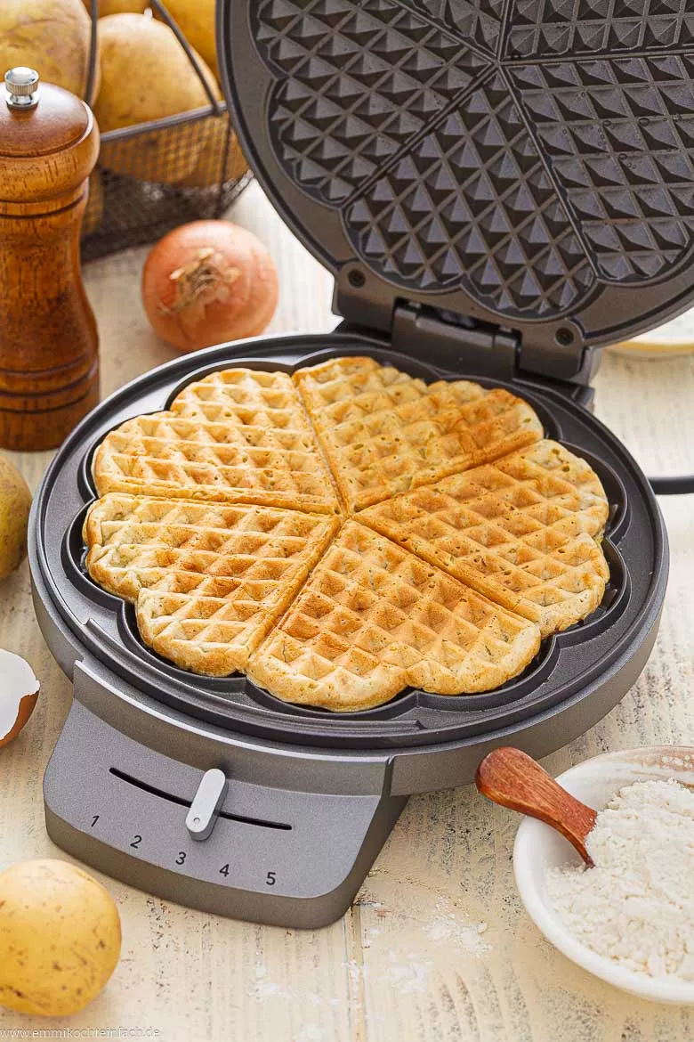 Kartoffelwaffeln aus rohen Kartoffeln