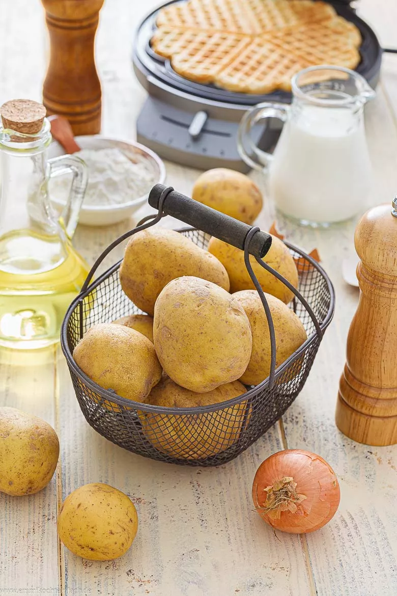 Zutaten f&uuml;r Kartoffelwaffeln