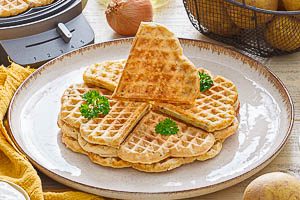 Fertig sind die Kartoffelwaffeln!