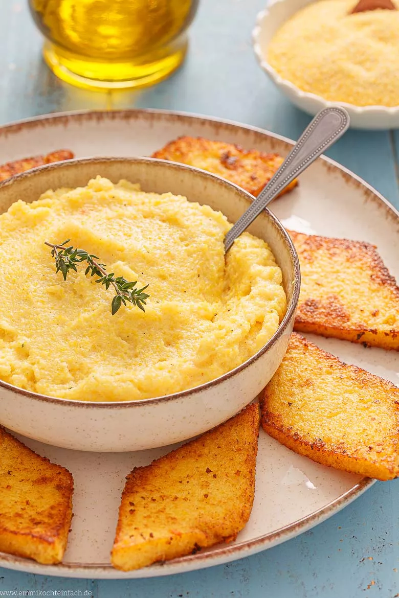 Polenta selber machen aus Maisgrie&szlig;