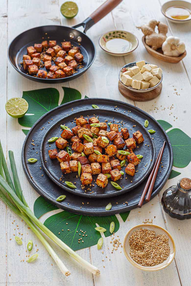 Tofu marinieren für Umami-Geschmack