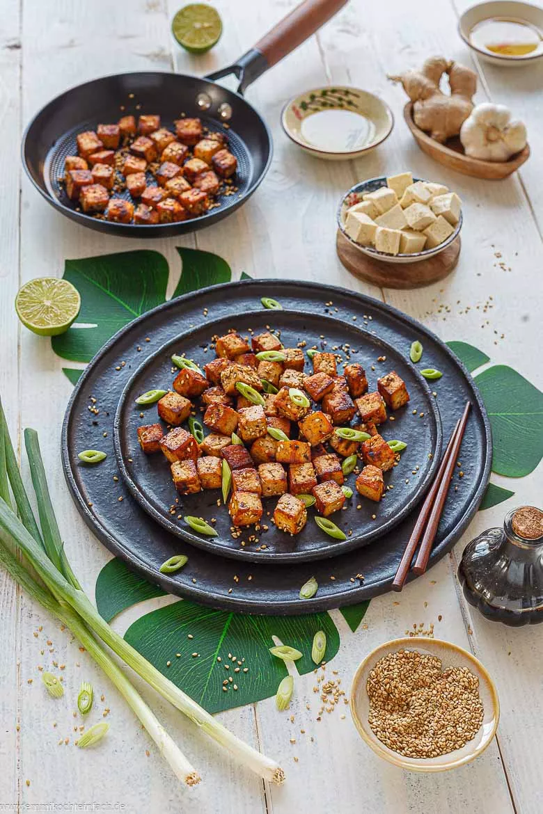 Tofu marinieren für Umami-Geschmack