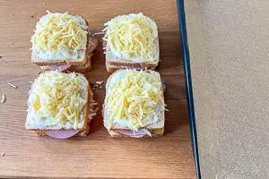 Zuklappen und nochmal mit B&eacute;chamelsauce und K&auml;se toppen.