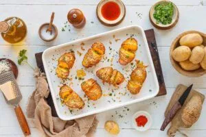 Fächerkartoffeln Rezept oder auch Hasselback Kartoffeln